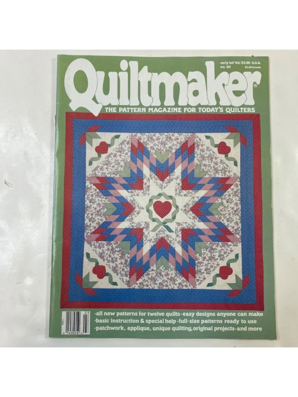 Quiltmaker Magazine No. 20 Early Fall 1990 Quilting Patterns Craft Vintage
